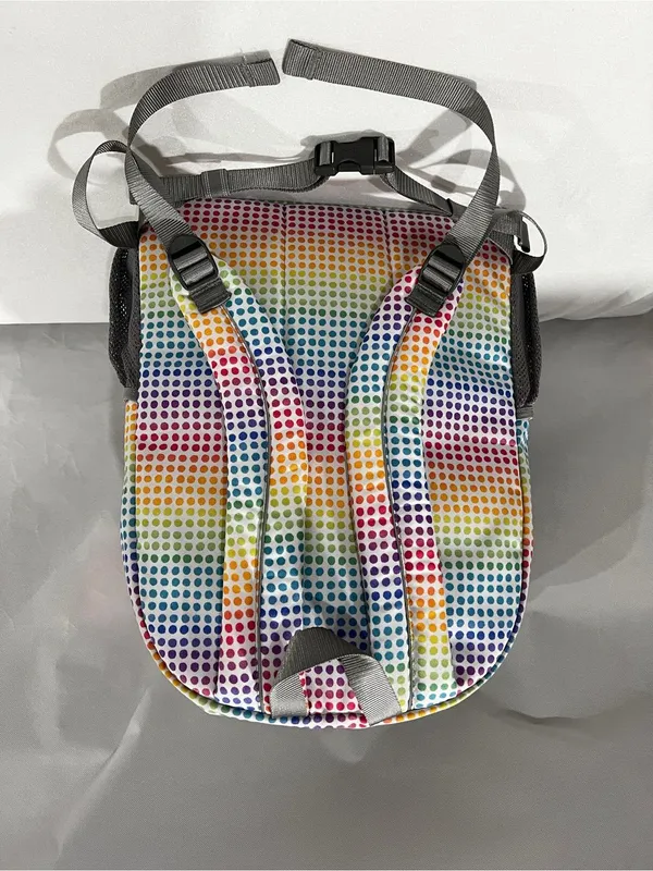 L.L.Bean Deluxe Backpack Book Pack Multicolor Polka-Dots Adjustable Straps - Image 2