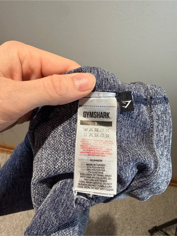 Gymshark Vital Seamless Workout Biker Shorts - Blue Marl Size Small - Image 4