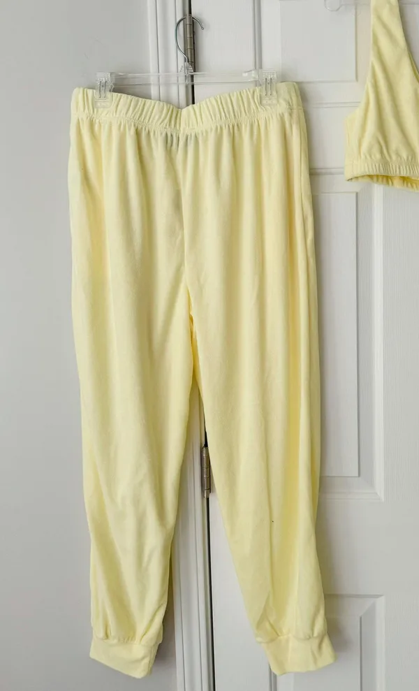Anthropologie Sunday in Brooklyn Terrycloth Joggers & Bra Set, Size L - Image 12