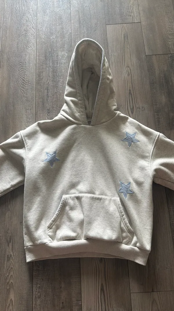 Altard state grey hoodie with blue stars - Image 2