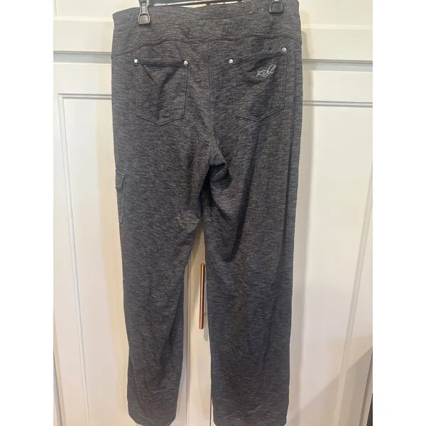 Kuhl Mova Straight Leg Pants Charcoal Athleisure Gray Cargo Hiking Women 12 Reg - Image 6