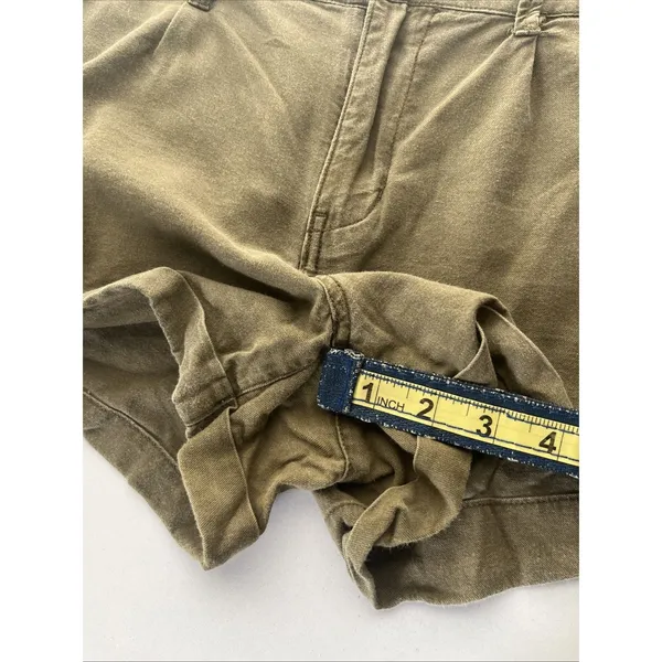 Hinge Shorts Cuffed Olive Green Stretch Mini Size Small Small Pockets - Image 8