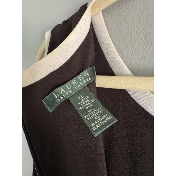 Lauren Ralph Lauren Black Wide Leg Slinky Belted Jumpsuit Size XL - Image 13