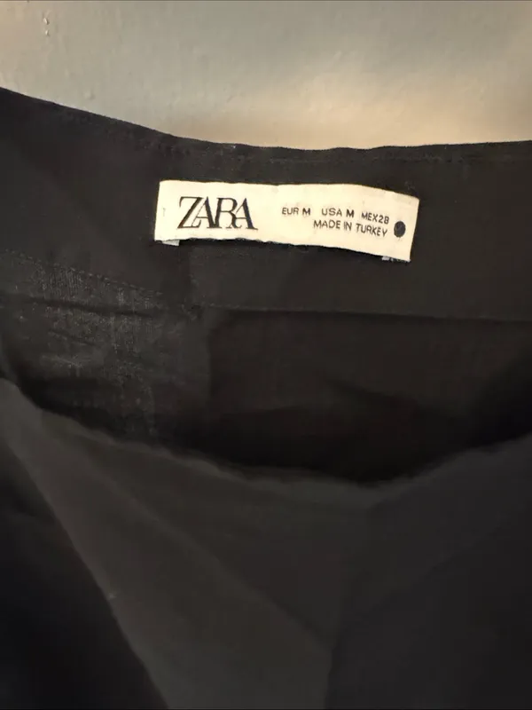 ZARA Women | Black | LINEN BLEND DRESS - Image 5