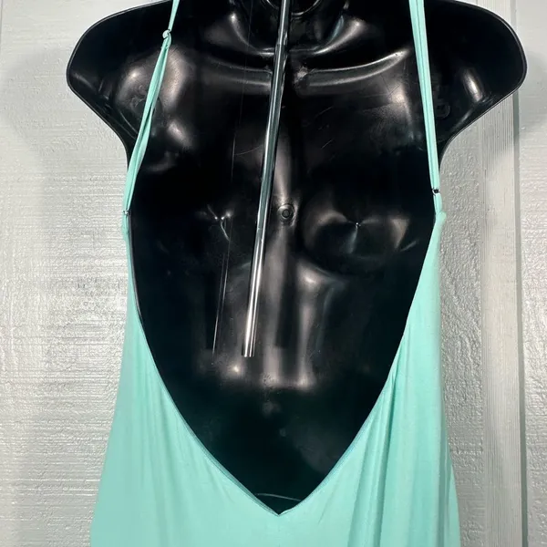 Katie May Los Angeles Mint Green Maxi Spaghetti Strap Dress Size Medium EUC - Image 8