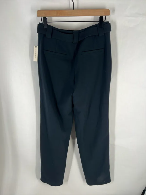 Anthropologie Navy Paperbag-Waist Tailored Trousers - Image 9