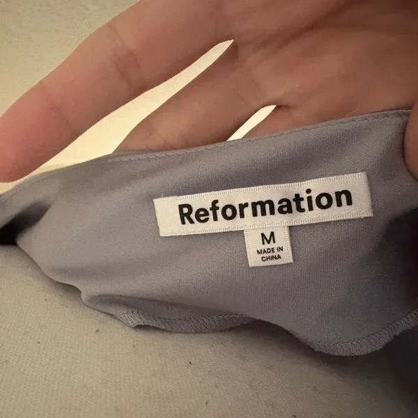 REFORMATION‎ Mickey Satin Top Lavender Size Medium - Image 6