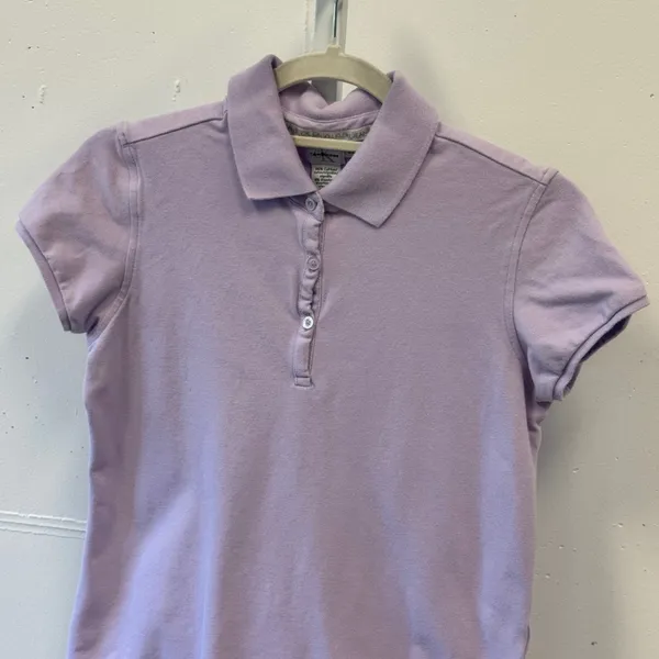 Calvin Klein Jeans Womens Lavender Purple Short Sleeve Polo Shirt Size Small - Image 3
