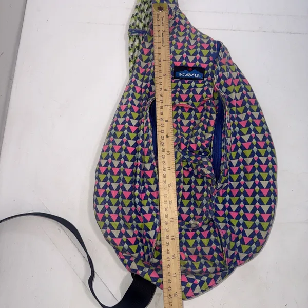 KAVU Rope‎ Sling Bag Geometric Print Gorpcore Outdoor Travel Hiking Backpack - Image 7