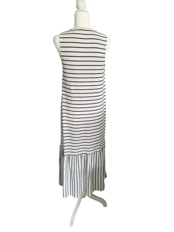 MARFINNO White Black Maxi Dress Size Medium - Image 6