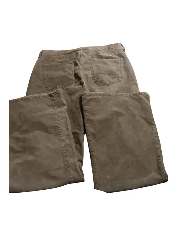 American Eagle Highest Waist Super Hi-Rise Flare Corduroy Pants Olive Taupe - Size 16 Regular - Image 2