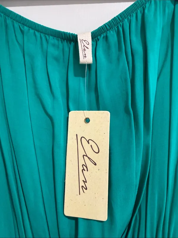 NWT Elan Teal Strapless Wide-Leg Jumpsuit - Image 2