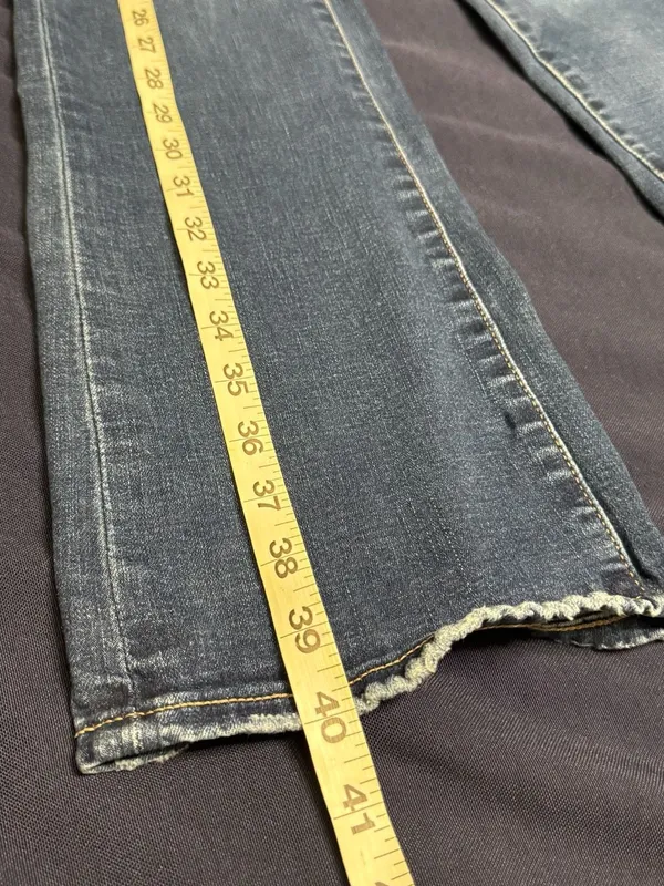 American Eagle High Rise Skinny Kick Jeans 2 Regular Stretch Frayed Hem - Image 10