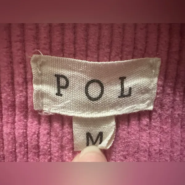 POL Barbie pink corduroy distressed jagged edge jacket size Medium - Image 7