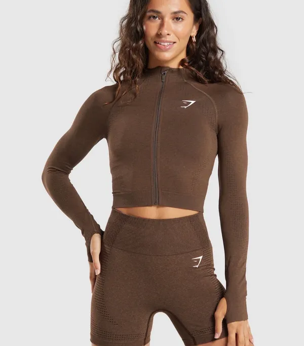 Gymshark vital seamless 2.0 crop zip jacket size M - Image 2