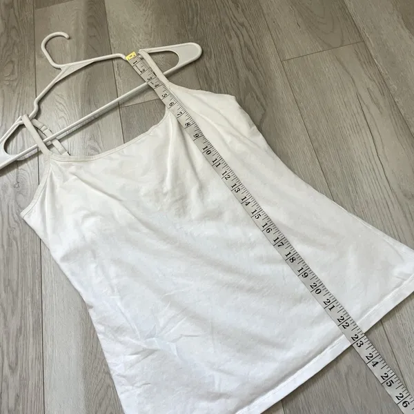 Pact Organic Tank Top cotton shelf bra womens White medium basic natural casual - Image 5