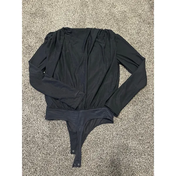 Abercrombie Fitch Black Long Sleeve Bodysuit Small - Image 9