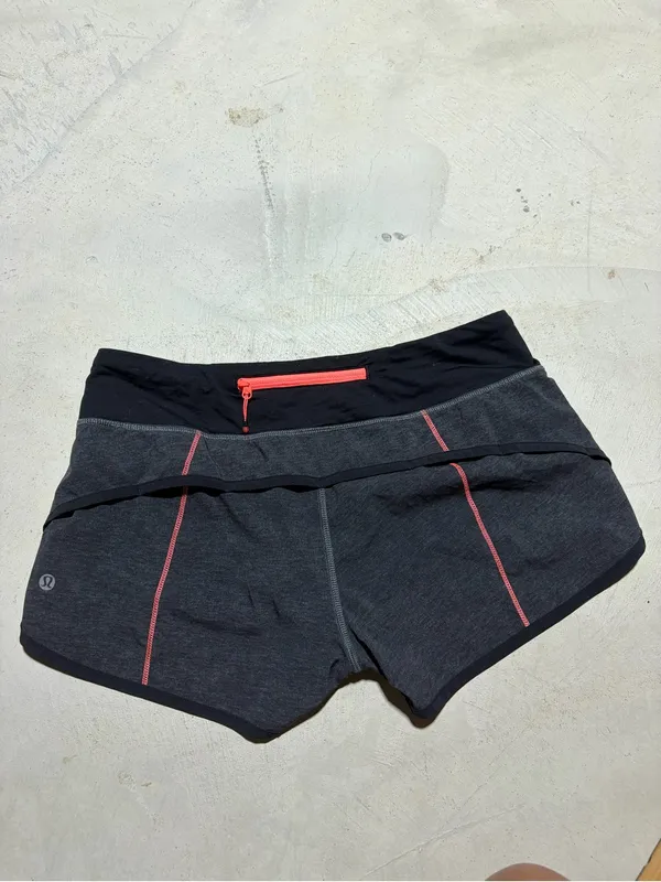Lululemon grey Black Performance Running Shorts 6 - Image 4
