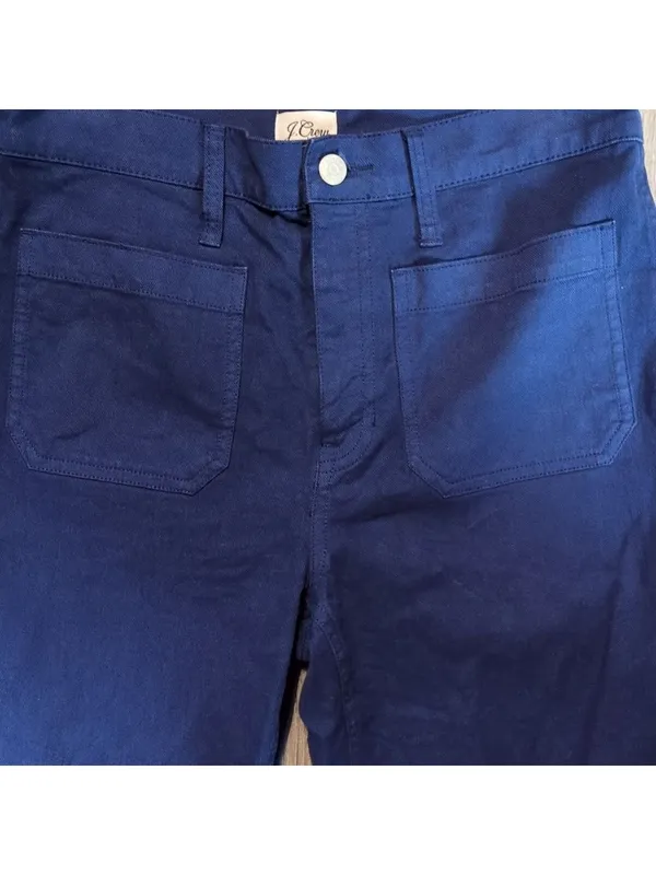 J. Crew High Rise Wide Leg Front Pocket Cropped Jeans Size 28 - Image 3