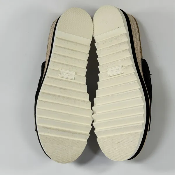 TOMS Size-8 Womens Diana Mule Platform Wedge Espadrille Black Casual Sandals - Image 5