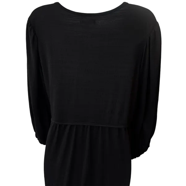 NEW Max Studio Tiered Little Black Dress Capsule Minimalist Dark‎ Romantic L - Image 6