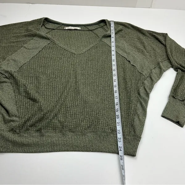 We The Free Free People Santa Clara Thermal Top Women's Size Small‎ Green - Image 10