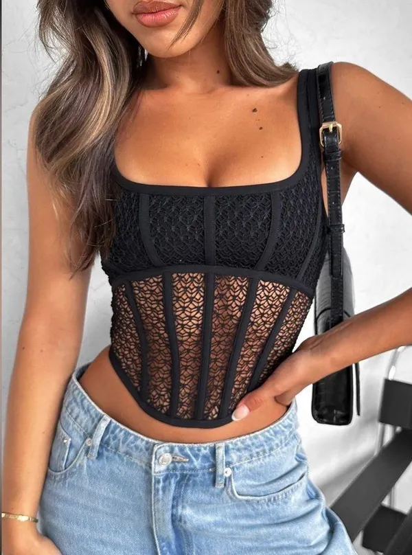 White Fox Let’s Part Ways Bustier Black - Image 6