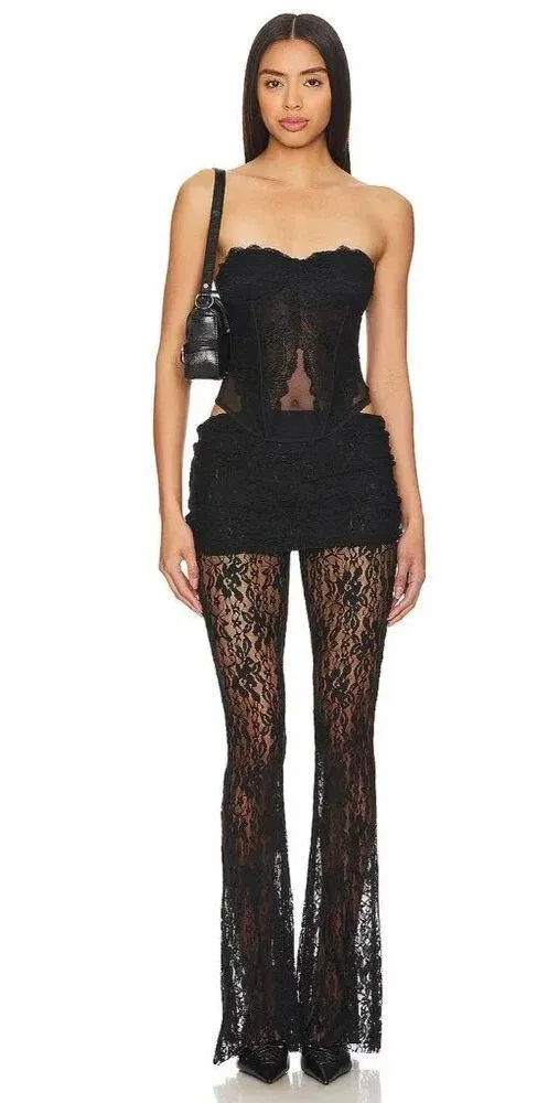 I.AM.GIA Demie Corset in Black Large New Womens Bustier Tank Top - Image 4