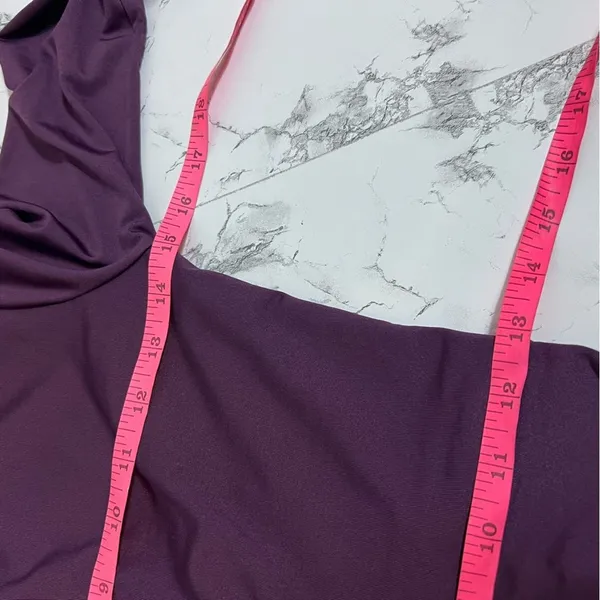 NWT ASOS plunge cut out slinky‎ maxi dress purple Sz 4 petite - Image 6