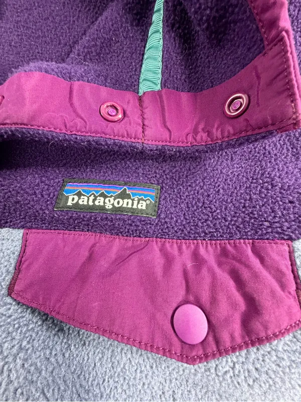 Patagonia Two-Tone Purple & Lavender‎ Snap Fleece Pullover - Image 4