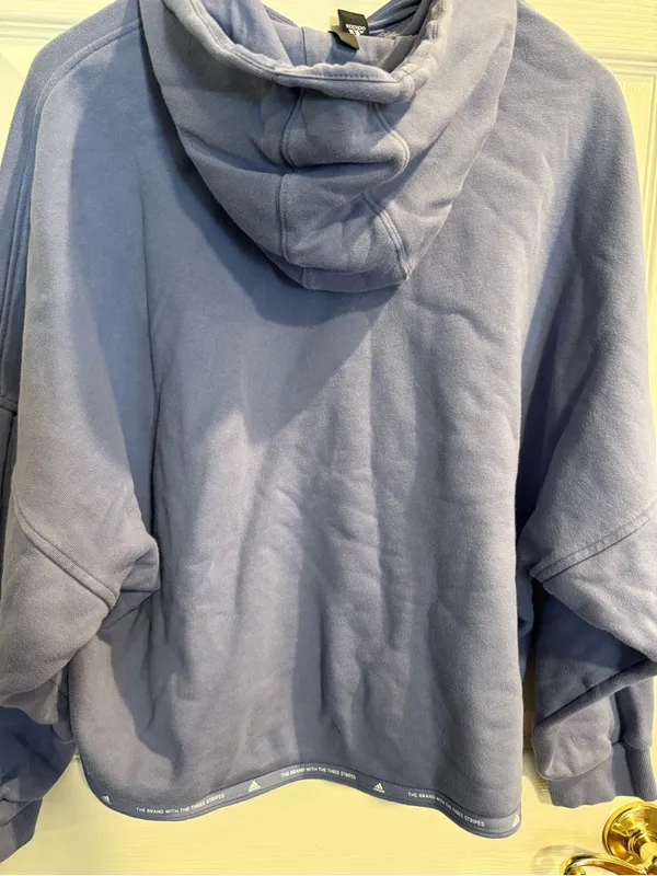 adidas Lavender Crewneck Cropped Hoodie - Image 11