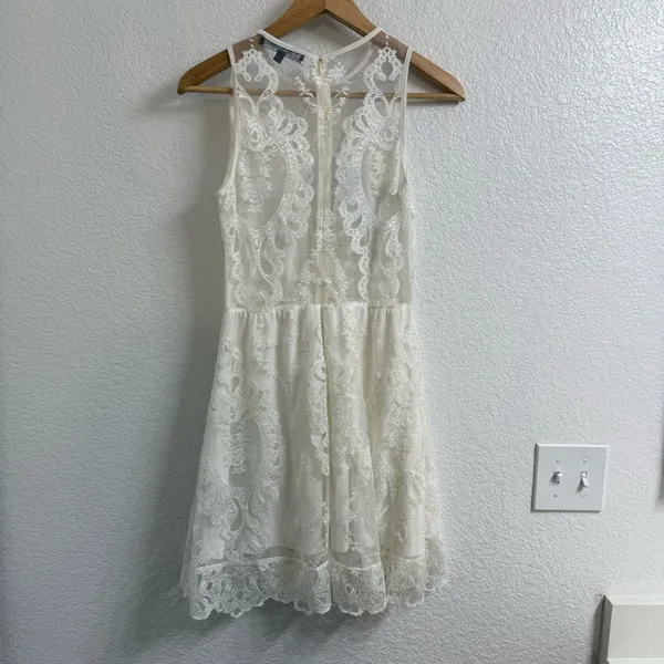 For Love & Lemons Lulu Mesh-Inset Lace Dress Size S - Image 3