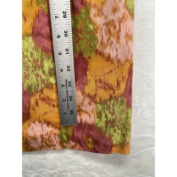 Talbots Shift Dress Womens 6 Pink‎ Green Retro Mod Floral Faux Pockets - Image 5