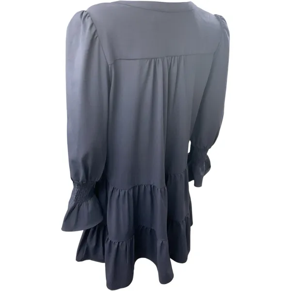 Tuckernuck Women's M Blue Tiered Mini Dress Long‎ Sleeve V-Neck Pomander Place - Image 6