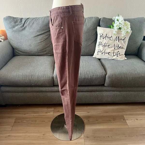 Chocolate Brown Straight Leg Jeans - Image 4