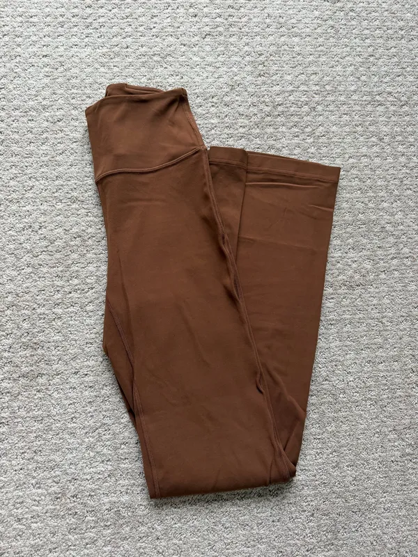 Lululemon High Rise Flared Legging - Roasted Brown - Image 4