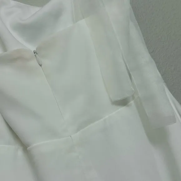 NEW Lulus Radiant Romance White Tie-Strap Maxi Dress Sz Large Wedding Bridal - Image 14