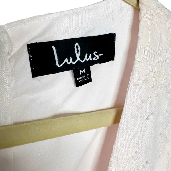 Lulus Lace Blush Pink Mini Dress Sz M - Image 7