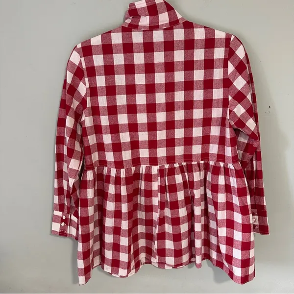 Tuckernuck Pomander Place Apple Red Gingham Scarlett Button Down Shirt NEW - Image 6