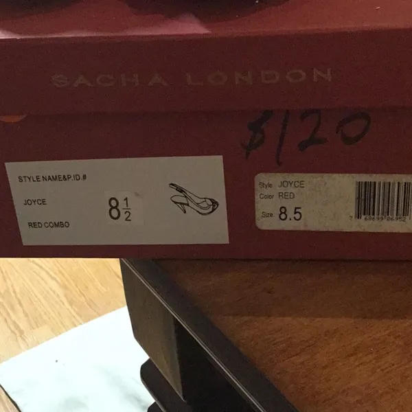 Sasha London Joyce Red Combo Shoes Pink Size 8.5 - Image 12