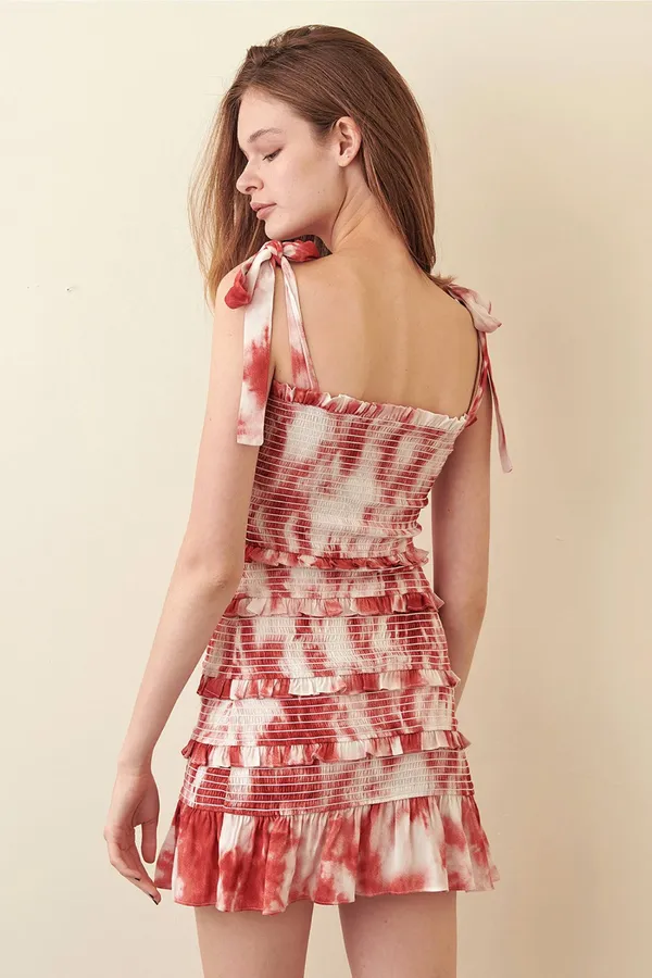Red Tie-Dye Dress - Image 4