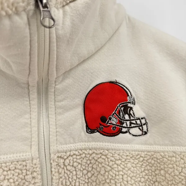 NFL Team Apparel Cleveland Browns‎ Sherpa Fleece 1/4 Zip Pullover Sweatshirt XXL - Image 3