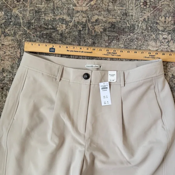 NWT Abercrombie & Fitch Sloane Pant Barrel Pleated Tapered Ankle Trouser 34 18R - Image 6