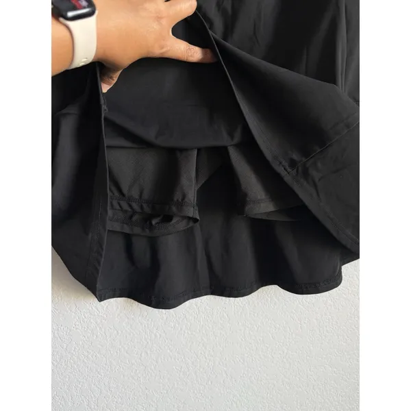 SANTINY Black Ruffled Golf Skort 19"Athletic Tennis Skirt Coquette Gorpcore L - Image 8