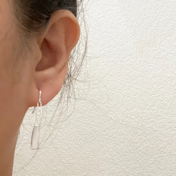 925 Mother of Pearl Inlay Dainty Earrings - Image 2