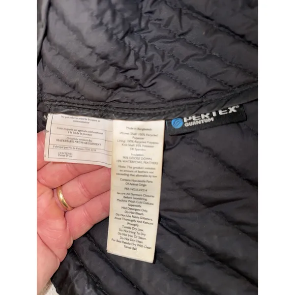 Eddie Bauer First Ascent EB800 Goose Down Black Puffer Jacket Women's Size L - Image 5