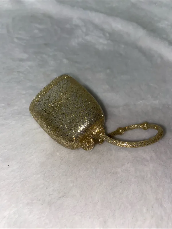 Glitter Gold Protective Case with Keyring for hand sanitizers - Image 2