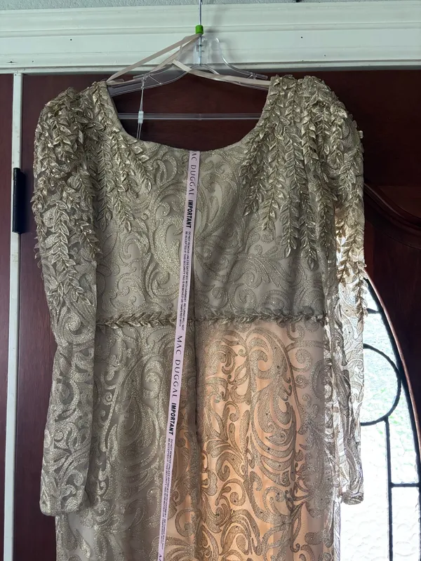 Champagne Gold MAC Duggal Formal Dress - Image 4