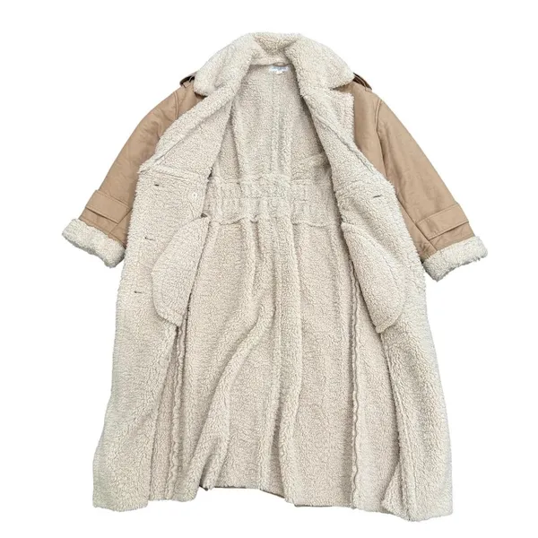 Great Jones Lined Sherpa Coat in Brown, Size S​ - Image 5