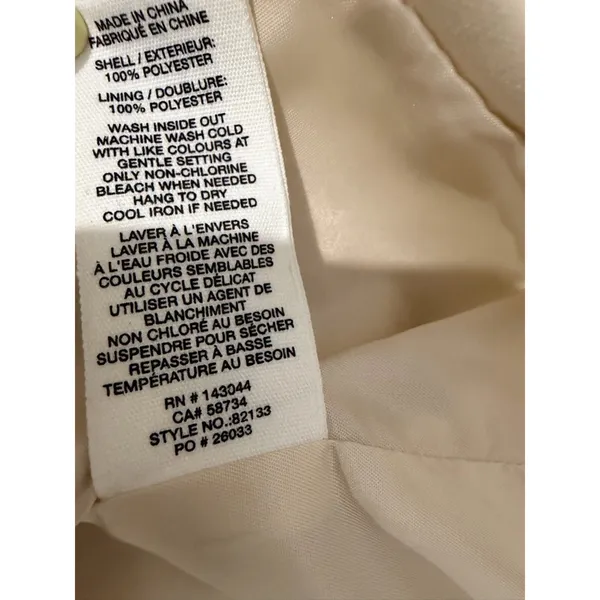 Avec Les Filles V-Neck Button Cream Vest Jacket XL - Image 4